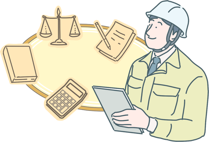 満足な表情の建設業者
