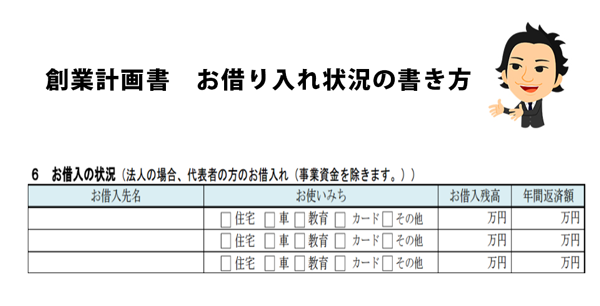 創業計画書 借入状況 キャッシングしていると日本政策金融公庫に嫌な顔される