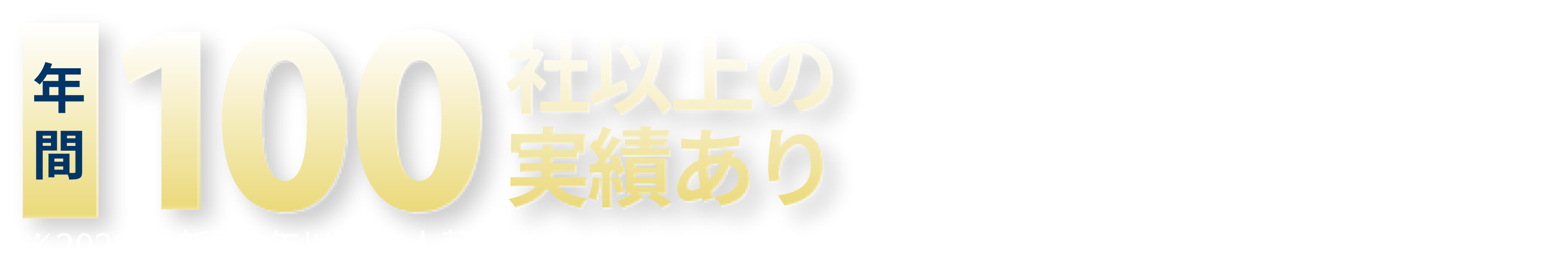 年間100社以上の実績あり
